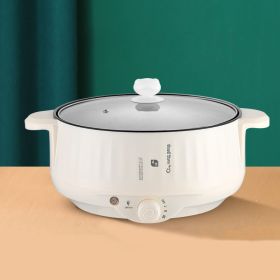 Non Stick Pot Household Electric Pot Integrated Type (Option: White-26CM-US)